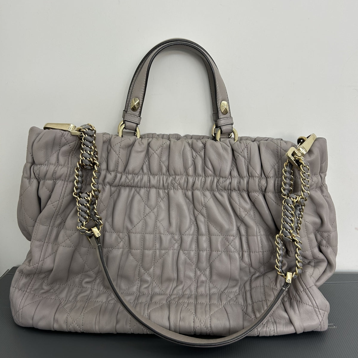 Dior Handbag Quilted Leather Tote