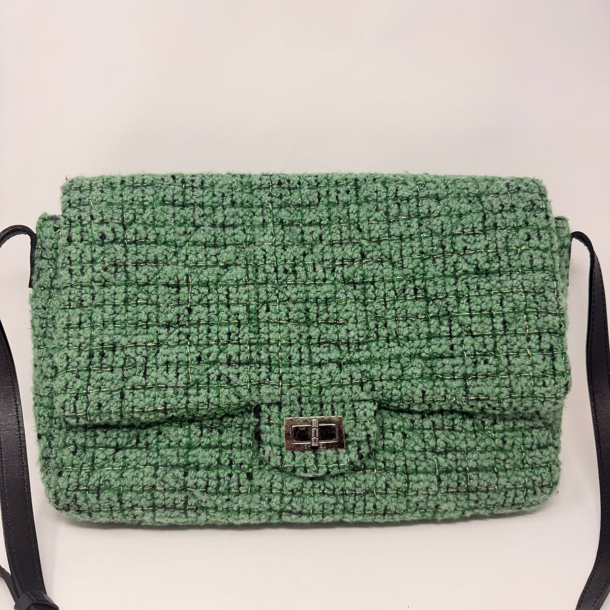 CHANEL 2.55 Easy Reissue Tweed Messenger Flap Bag