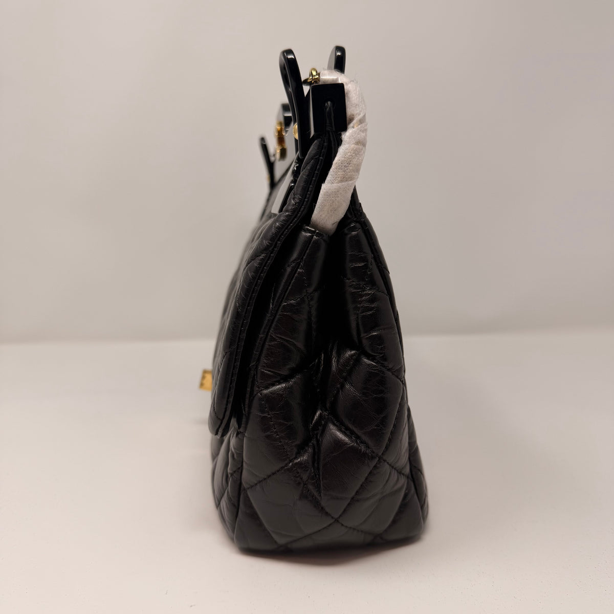 CHANEL Rare 2016 2.55 Reissue Hanger Flap Bag Black Aged Calfskin Gold Hardware