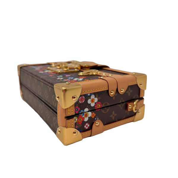 LOUIS VUITTON x Takashi Murakami Petite Malle Monogram Floral Mini Trunk Bag M13667