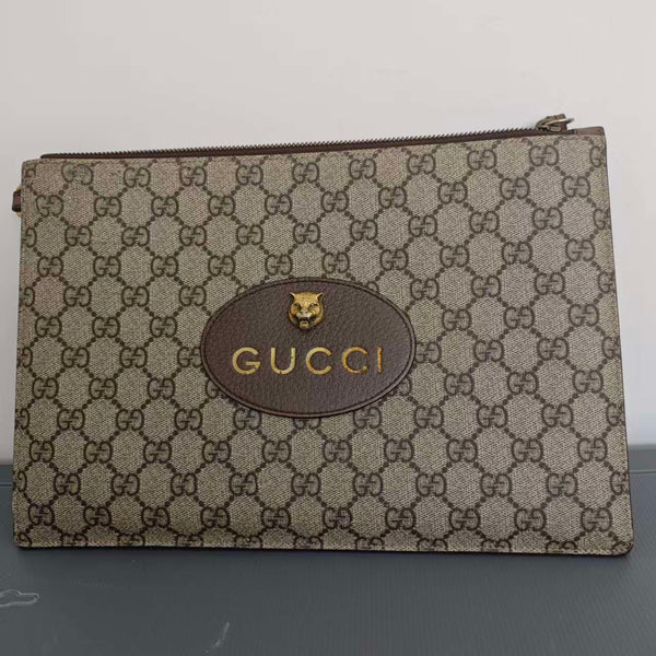 Gucci Beige Ebony GG clutch