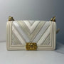 CHANEL 2016 Chevron Mix New Medium Boy Bag