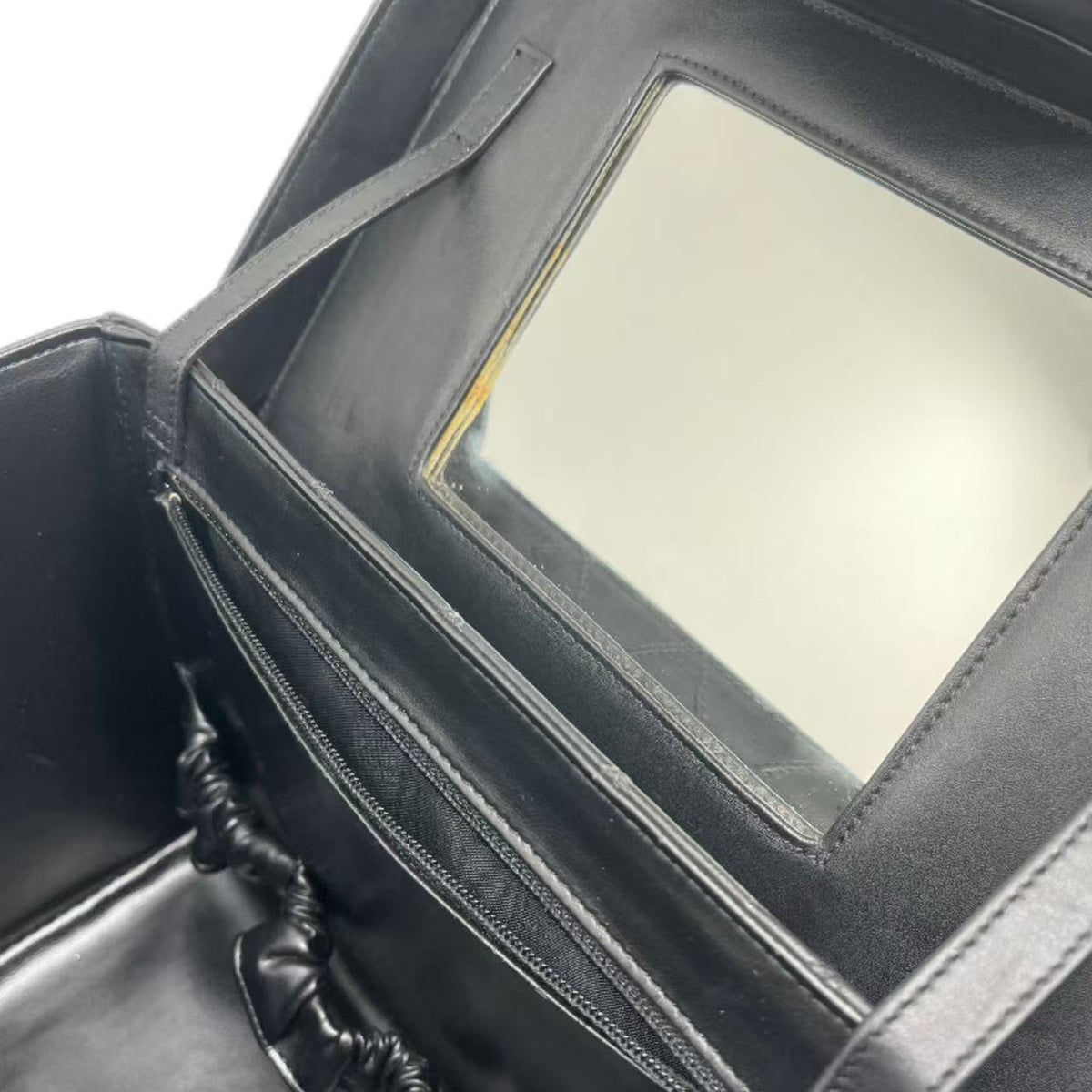 Chanel Vintage Black CC Box Vanity Case Bag