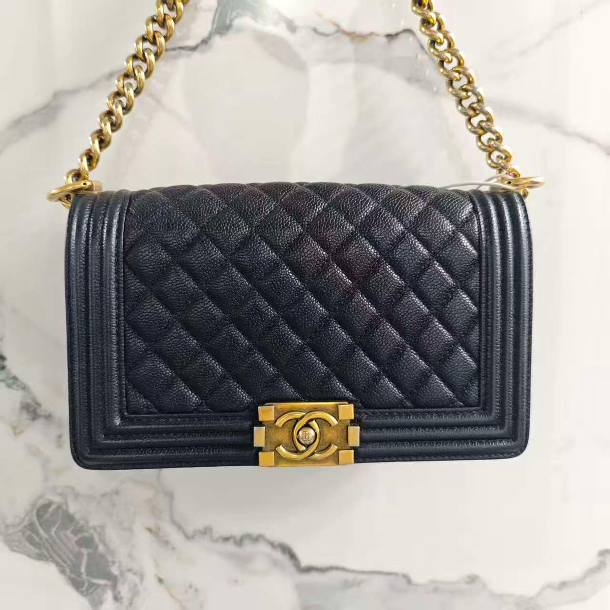 Chanel Flap Bag Black Quilted Leather