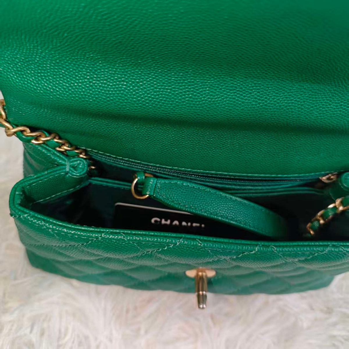 Chanel Coco handle leather handbag