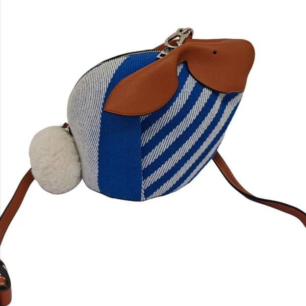 Loewe Bunny Mini Shoulder Bag Brown White Blue