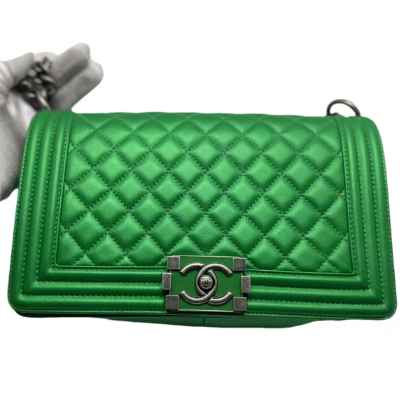 Boy Chanel Handbags Green