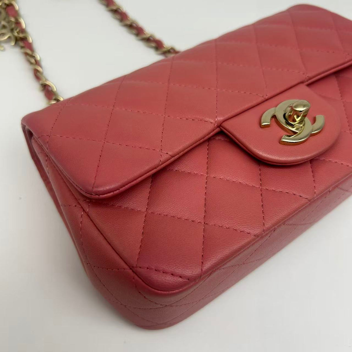 Chanel quilted lambskin flap bag