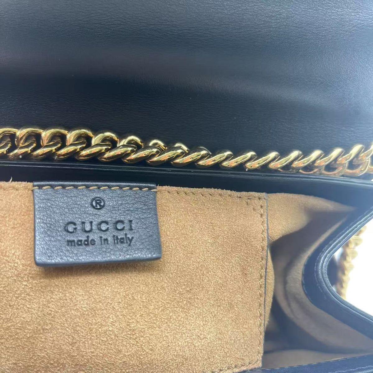 Gucci Brown/Black GG Supreme Canvas and Leather Small Padlock Shoulder Bag