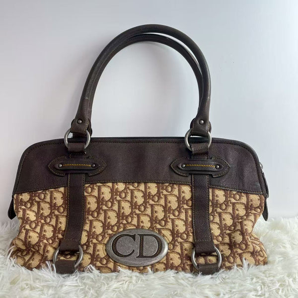 Dior Brown CD Logo Oblique Shoulder Bag