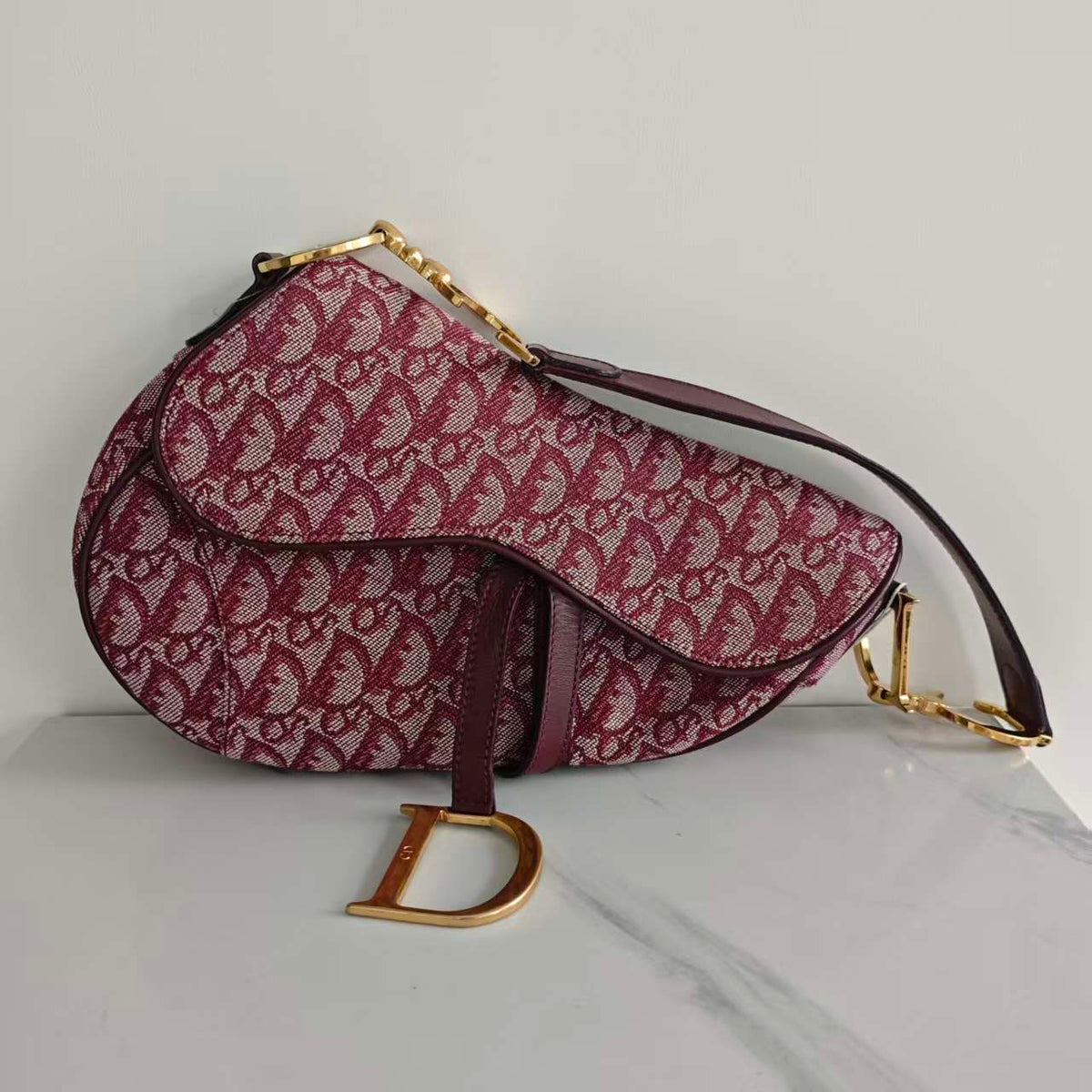 Dior Vintage Saddle Bag Red