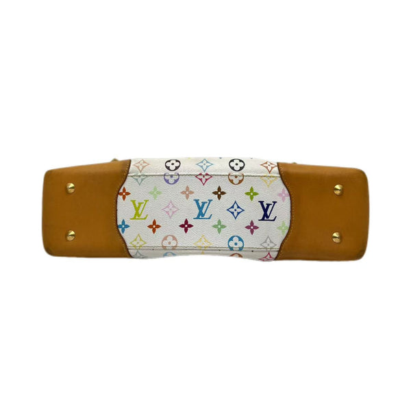Louis Vuitton White Monogram Multicolor Canvas Judy GM Bag