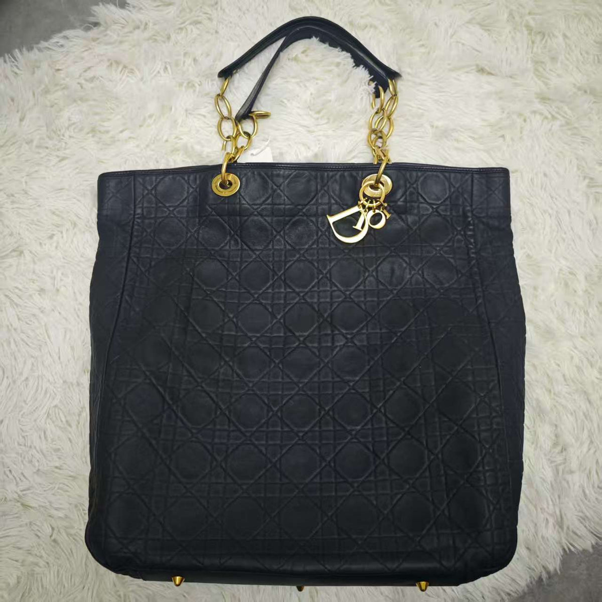 Black Leather Dior Tote