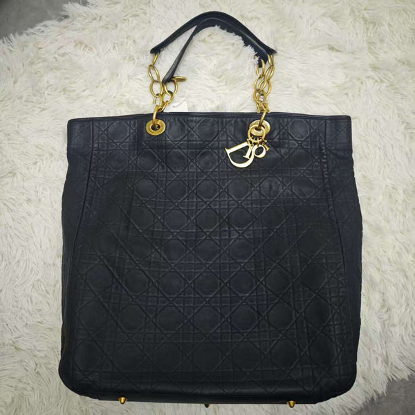 Black Leather Dior Tote