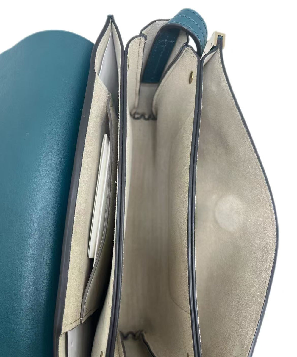 Chloé Faye Blue Suede Shoulder Bag