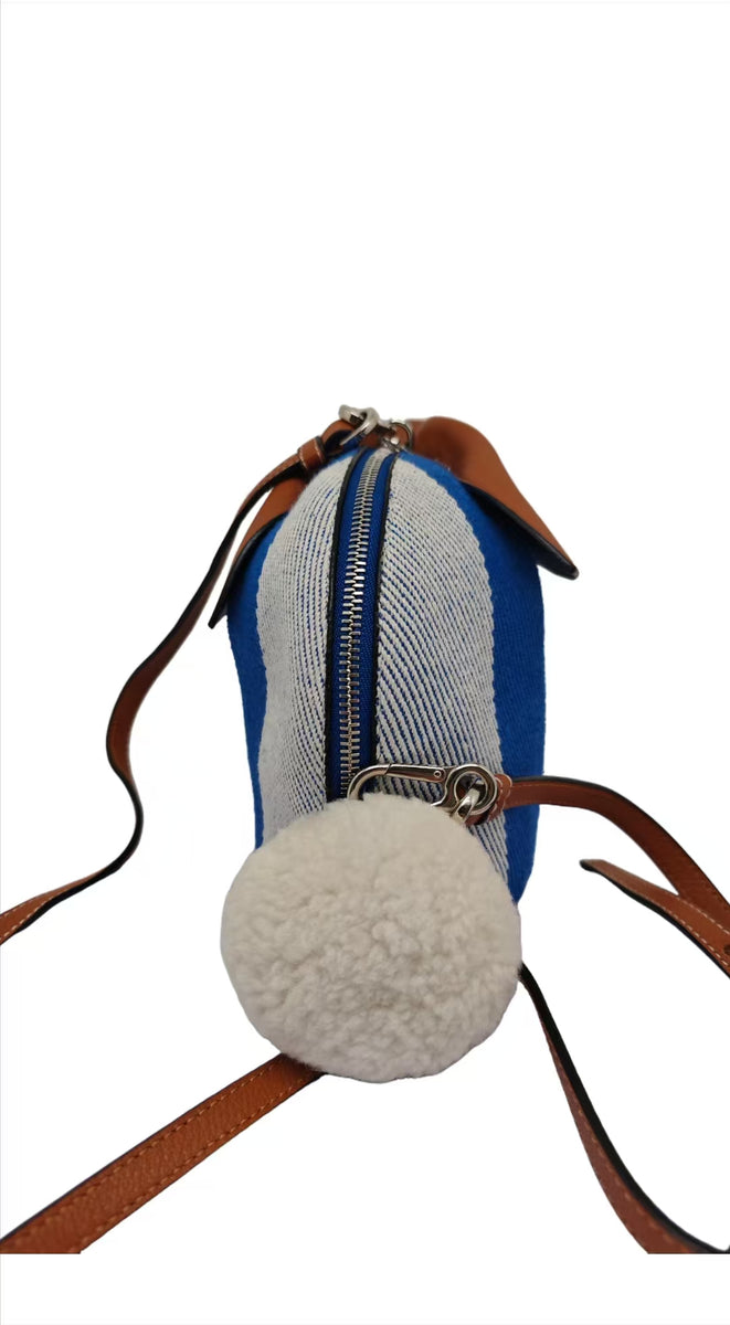 Loewe Bunny Mini Shoulder Bag Brown White Blue