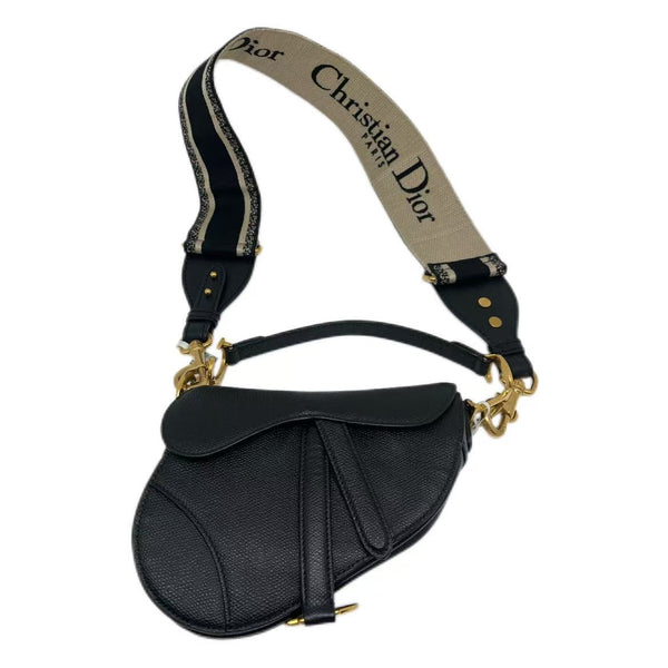 DIOR Black Leather Saddle Bag