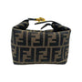Fendi Zucca Canvas Vanity Cosmetic Pouch Brown Black