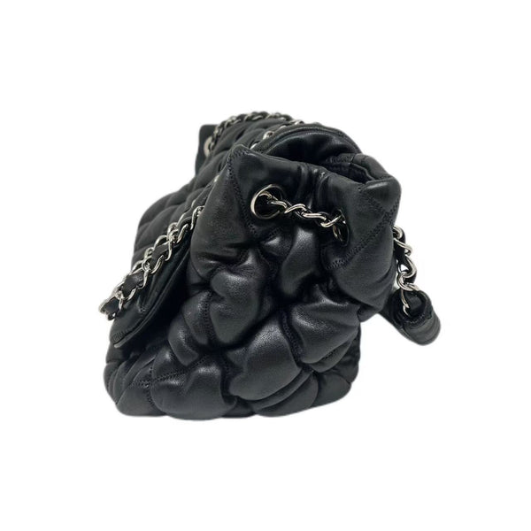 Chanel Black Quilted Bubble Flap Bag