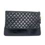 Chanel Black Quilted Leather Large Gabrielle O-Case Zip Pouch