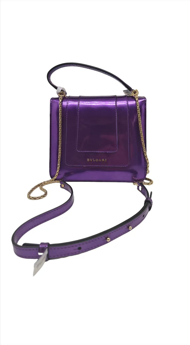 Bvlgari Serpenti Forever patent-leather shoulder bag