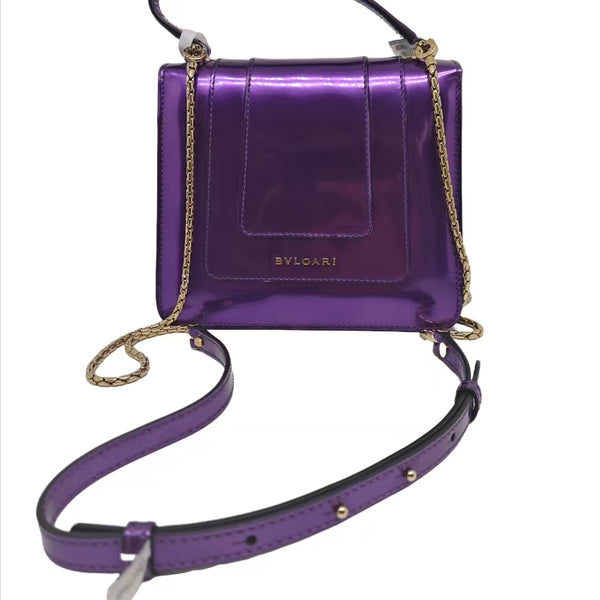 Bvlgari Serpenti Forever patent-leather shoulder bag
