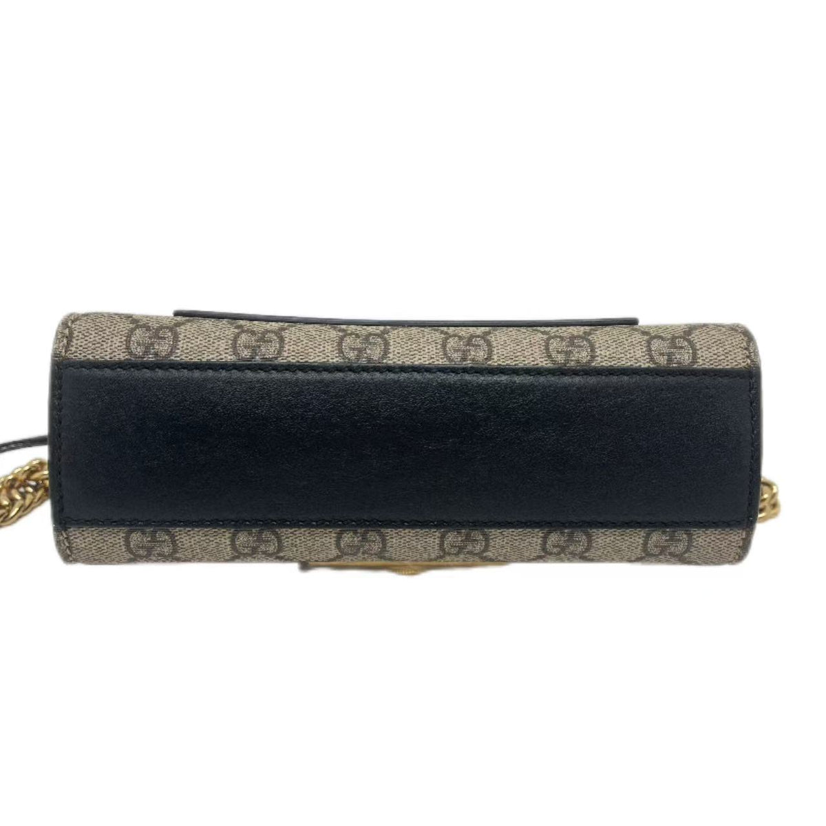 Gucci Brown/Black GG Supreme Canvas and Leather Small Padlock Shoulder Bag