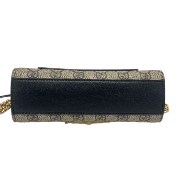 Gucci Brown/Black GG Supreme Canvas and Leather Small Padlock Shoulder Bag