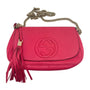 Gucci Red Leather Chain Shoulder Crossbody Bag