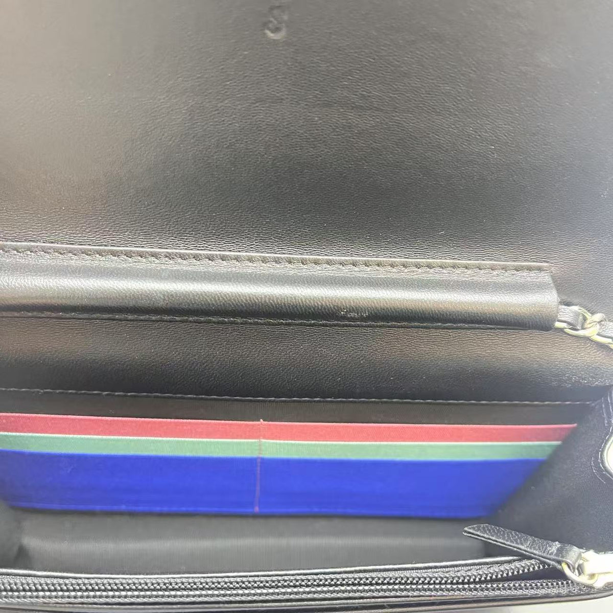 Chanel Classic Wallet On Chain Black Pastel Leather