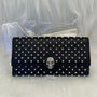 Alexander McQueen Black Leather Studded Skull French Wallet