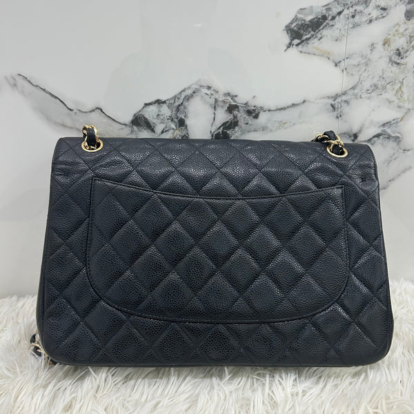 Chanel Double Flap Jumbo Black