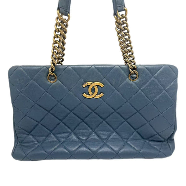 Chanel Blue Leather Shoulder Bag