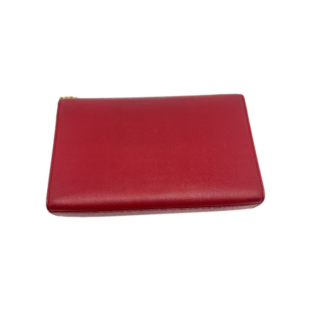 Saint Laurent Red Leather Kate Monogram Clutch