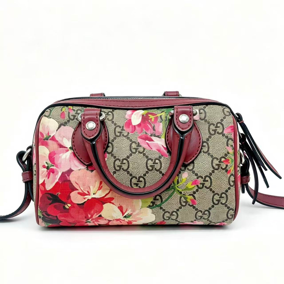 Gucci GG Supreme Blooms  Boston Bag