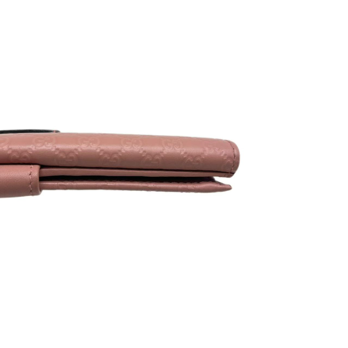 Gucci Pink Micro Guccissima Leather Continental Flap Wallet