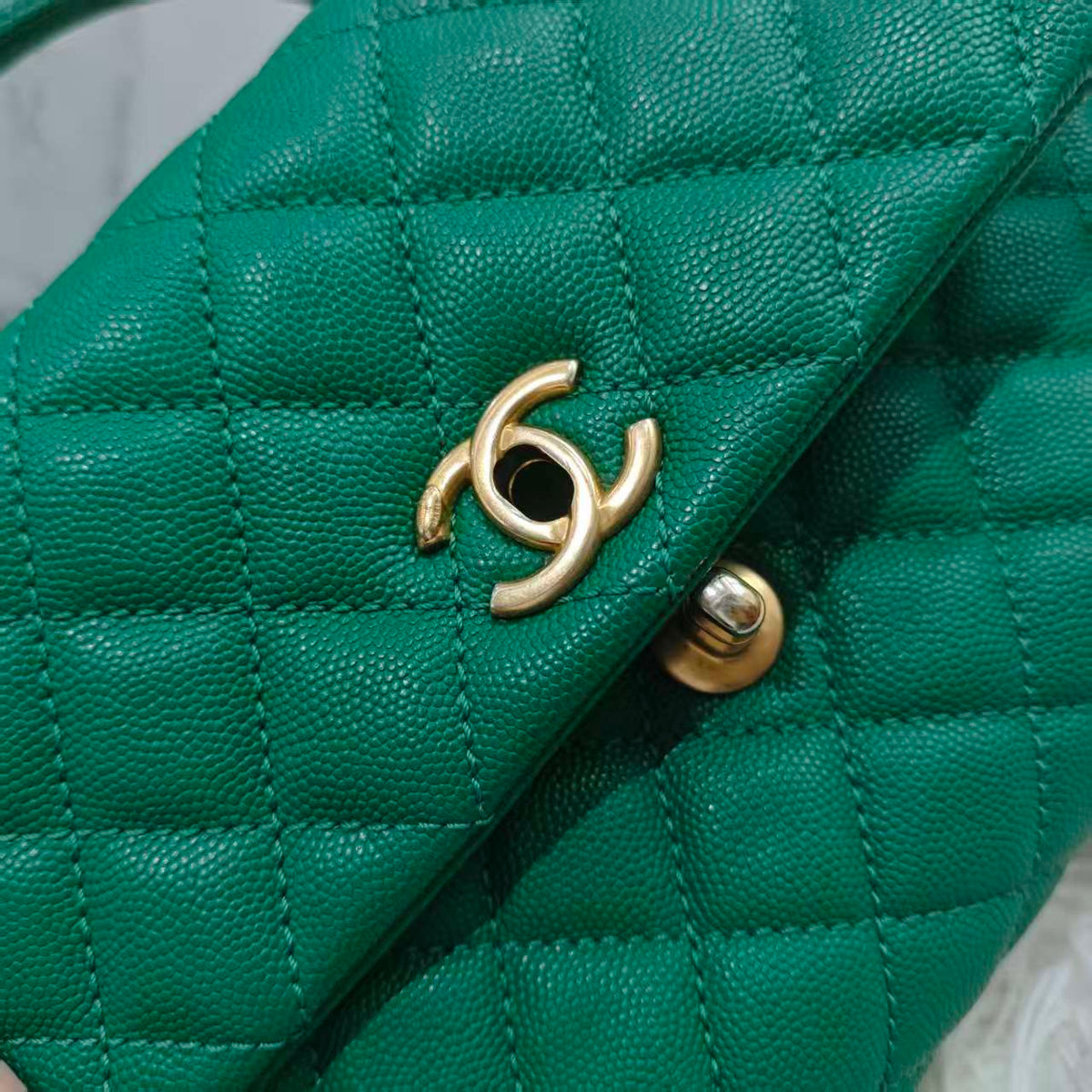 Chanel Coco handle leather handbag