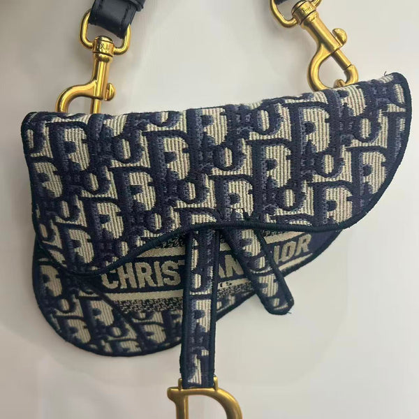 Christian Dior Saddle Bag Oblique Canvas