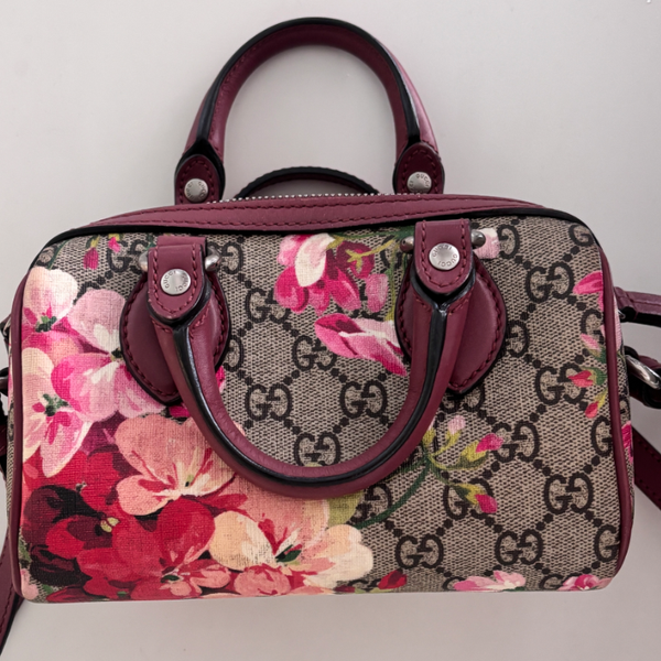 Gucci GG Supreme Blooms  Boston Bag