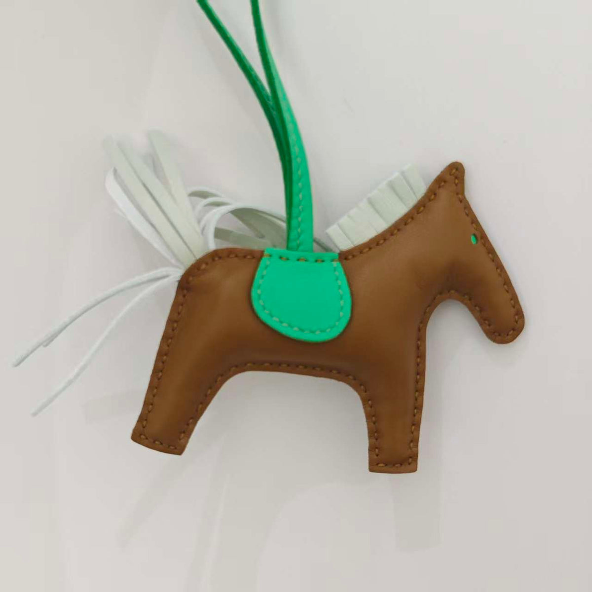 HERMES Milo Lambskin Grigri Rodeo Horse Bag Charm