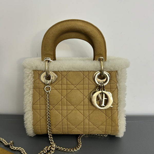 Christian Dior Lady Dior Cannage Mouton Mini