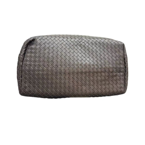 Bottega Veneta Grey Intrecciato Leather Medium Roma Tote