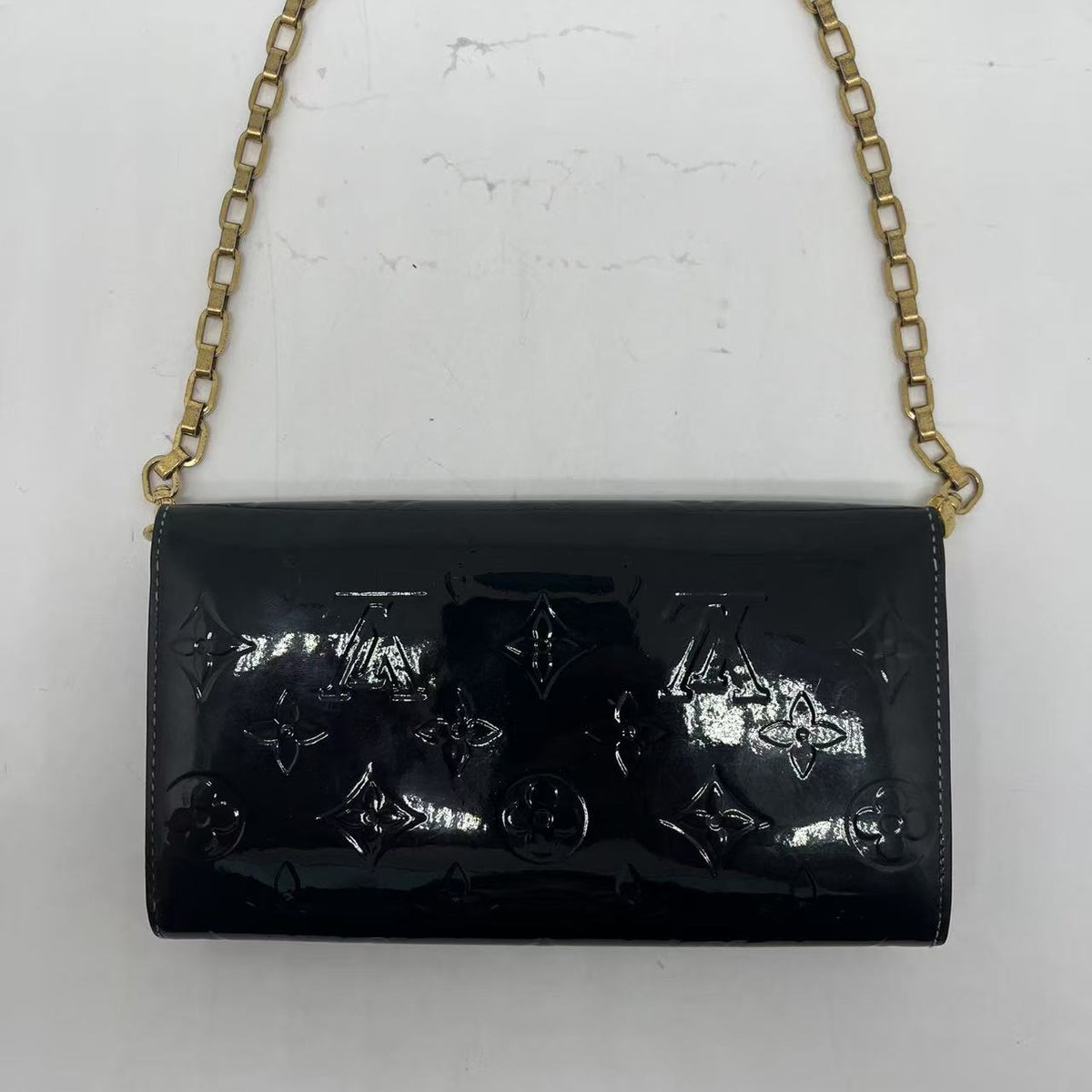 Louis Vuitton Sarah Chain Wallet Monogram Vernis