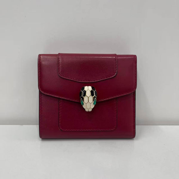 Bvlgari mini wallet red