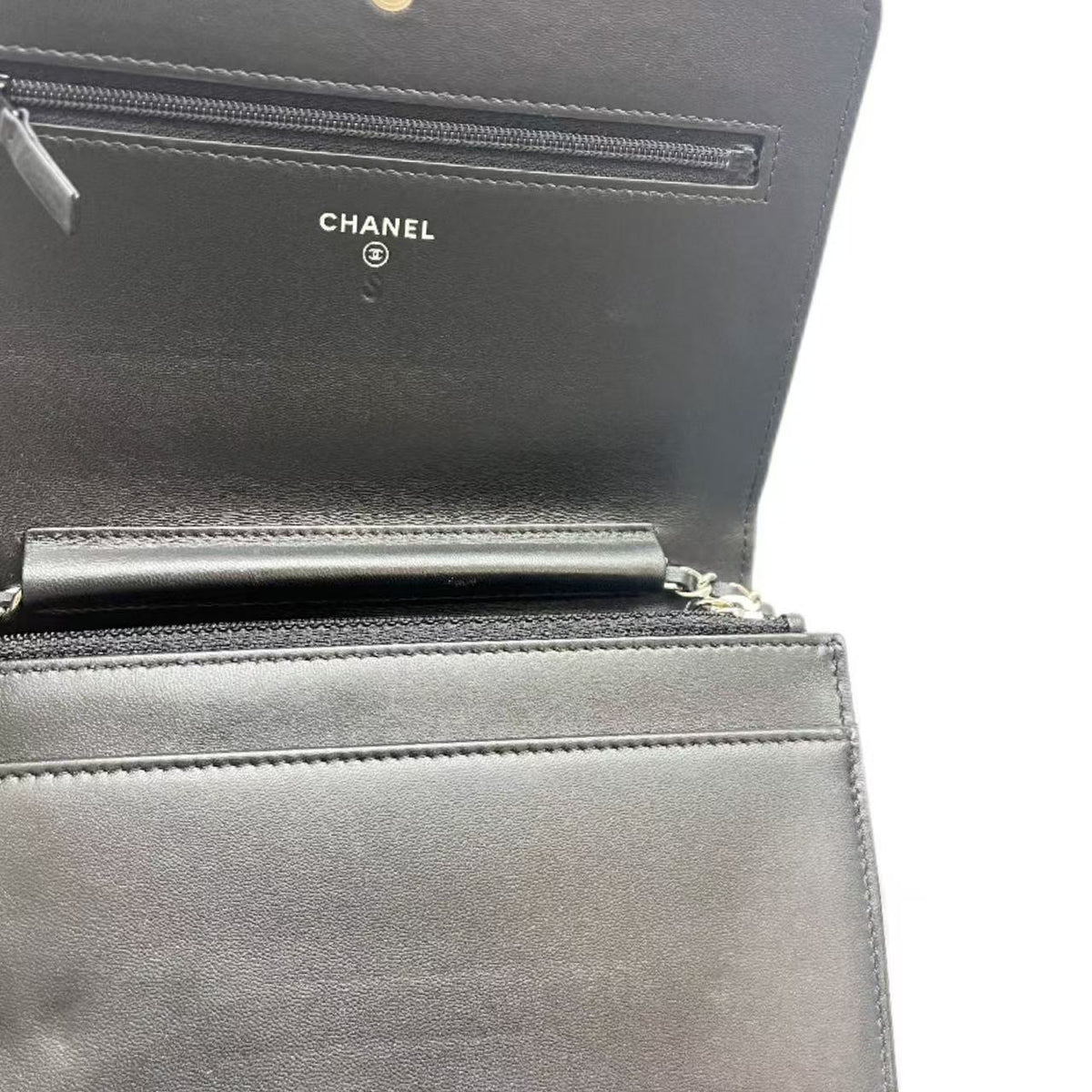 Chanel Classic Wallet On Chain Black Pastel Leather