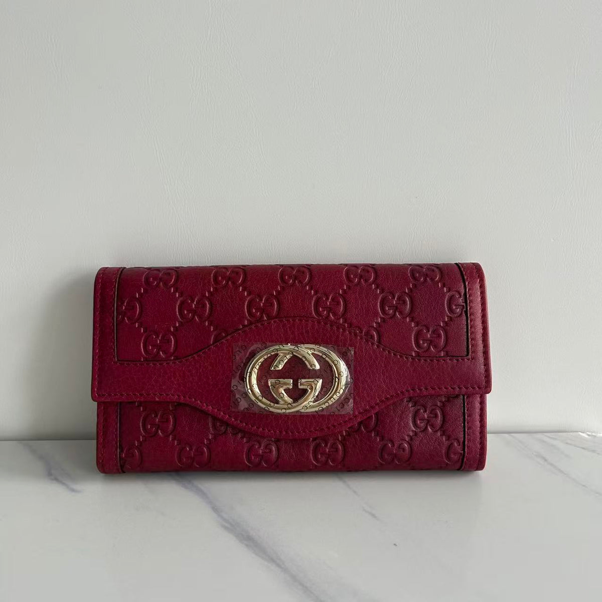 Gucci wallet GG leather red