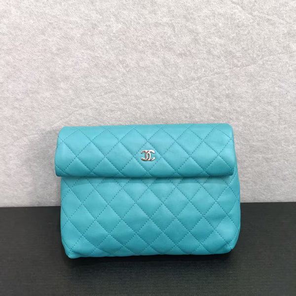 CHANEL Calfskin Quilted Fold
