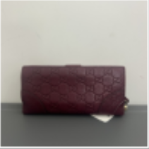 Gucci red brown wallet
