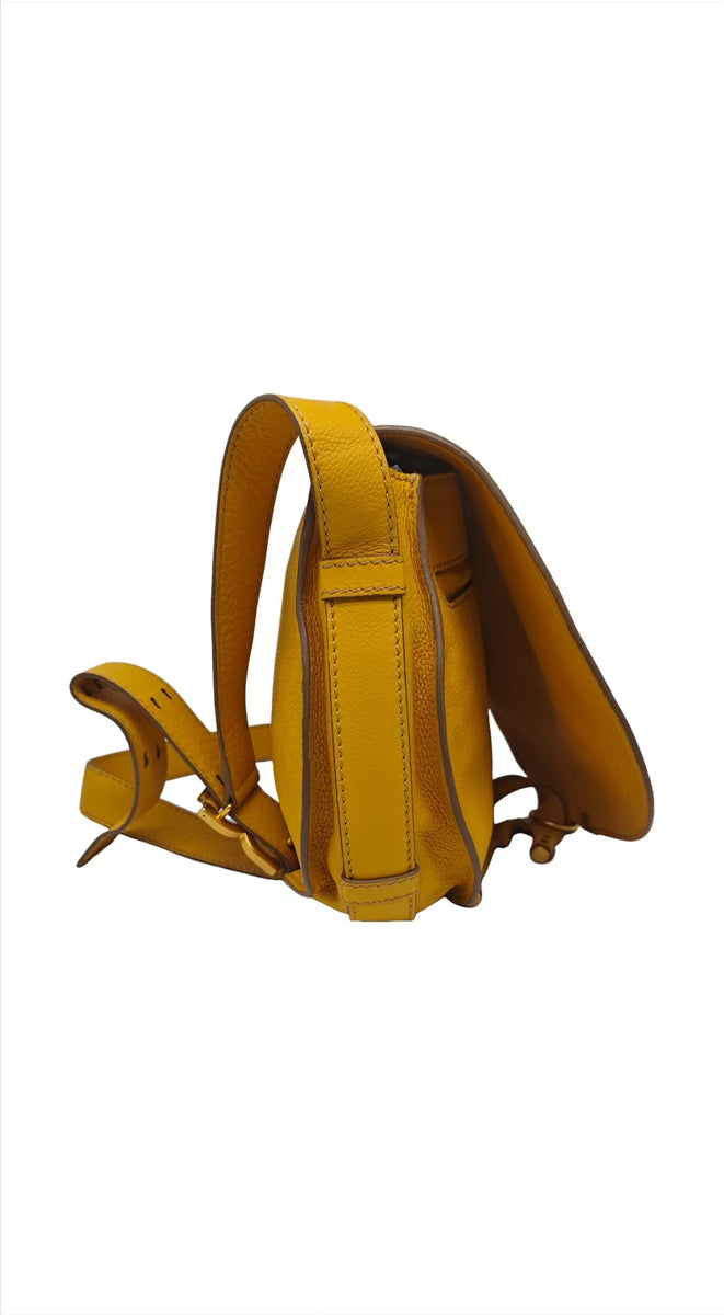Chloé Marcie Daffodil Leather Crossbody Saddle Bag