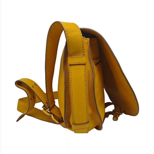 Chloé Marcie Daffodil Leather Crossbody Saddle Bag